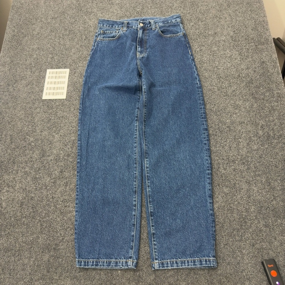 Carhartt Landon Pant Jeans 28 Blue Cotton Denim Loose Fit Workwear Streetwear